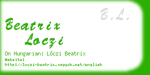 beatrix loczi business card